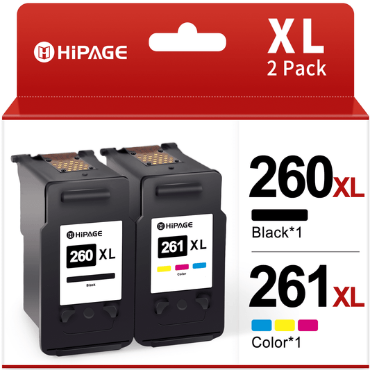 260 Ink for Canon 260/261 Ink Cartridge for 260XL Black Ink Cartridge for Canon PIXMA TS5320 TS6420 TR7020 TR7022 Printer (2 Pack, Black Tri-Color)