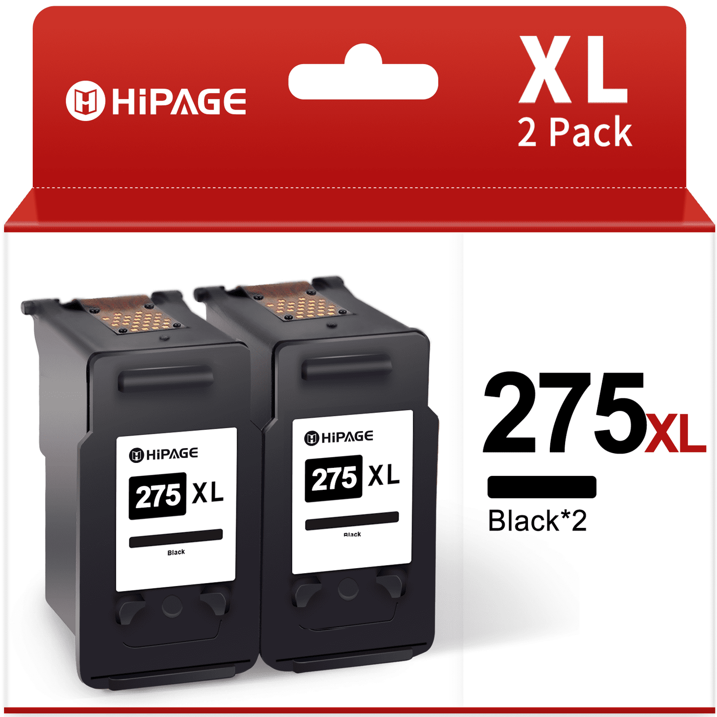275XL Black Ink Cartridge for Canon 275XL Ink Cartridge for Canon 275 Ink for Canon PIXMA TS3500 TS3520 TS3522 TR4700 TR4720 TR4722 Printer (Black, 2 Pack)