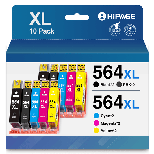564XL Ink Cartridges for HP 564 Ink Cartridges for HP 564XL for HP Officejet 4610 4620 Deskjet 3520 3522 Photosmart 6510 6515 Printer (Black Cyan Magenta Yellow)