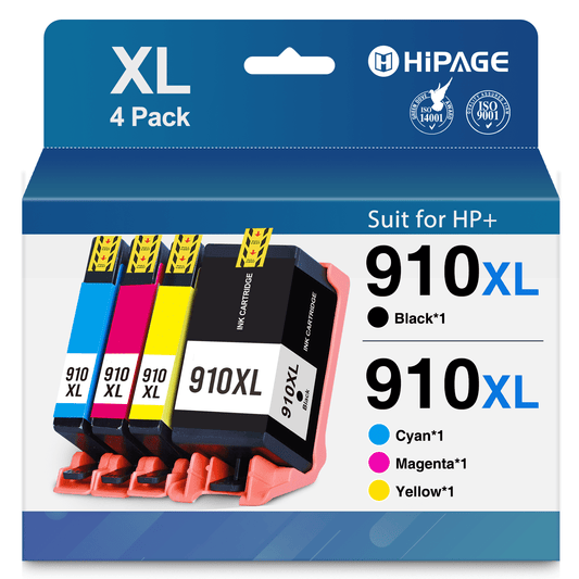 Ink 910 for HP 910 Ink Cartridge for HP 910 (Black Cyan Magenta Yellow, 4 Pack)