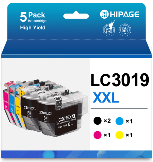 LC3019XXL for Brother LC3019 Ink Cartridges for Brother LC3019 Ink for Brother MFC-J5330DW MFC-J6530DW MFC- J6930DW Printer (2Black Cyan Magenta Yellow)